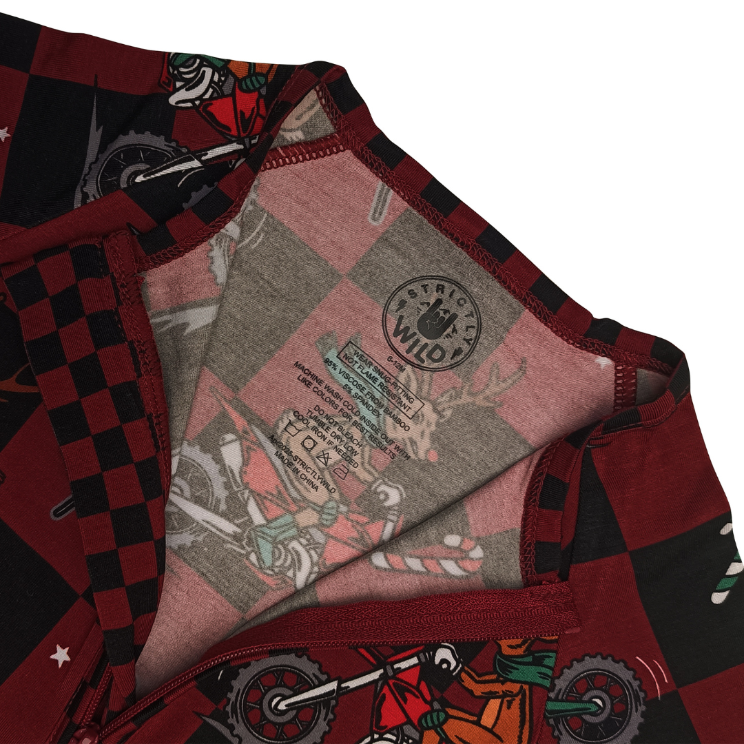 Rudolph The Red Nose Racer Zip Up Pajamas