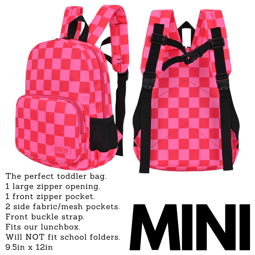 Speedy Pink Checker Backpacks