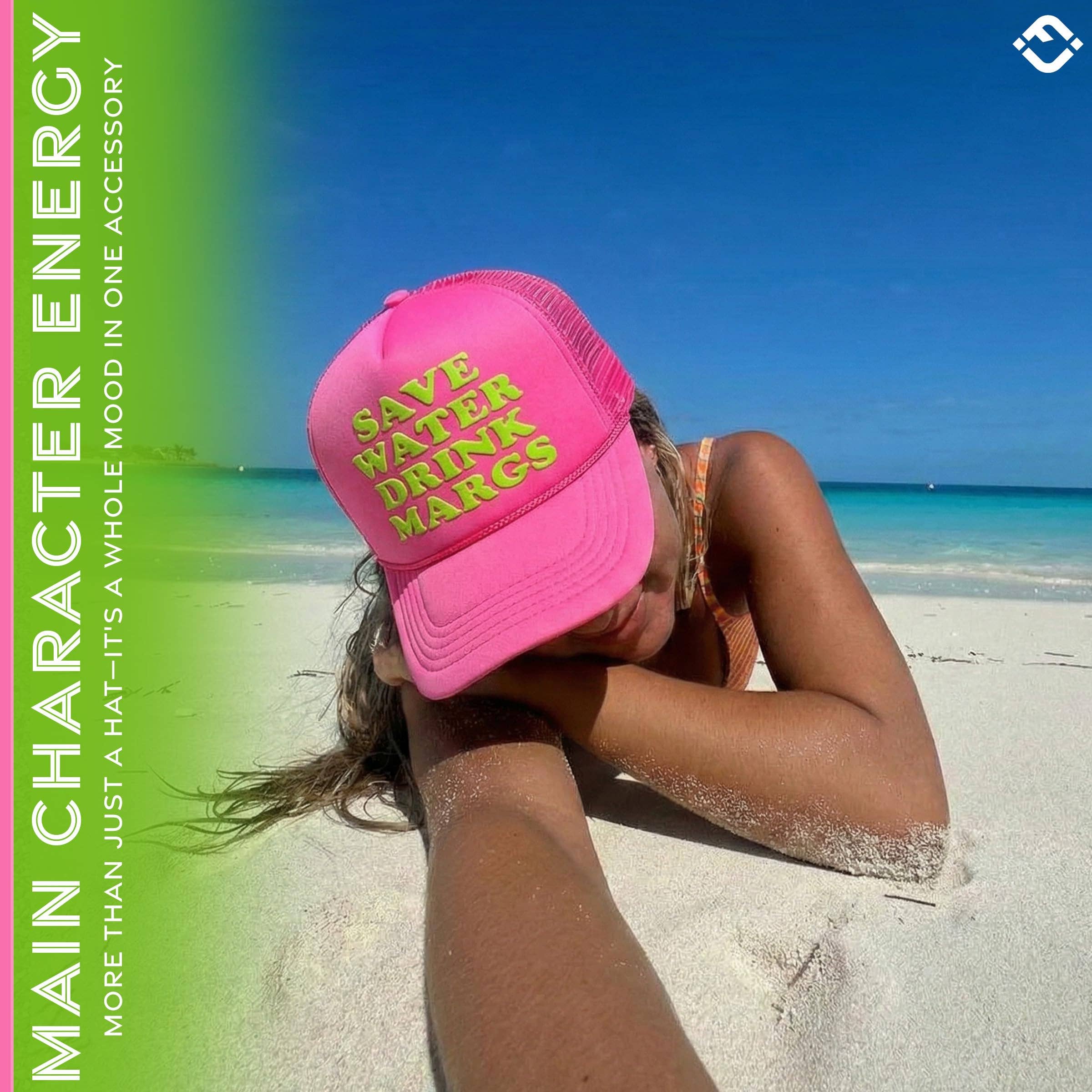 Foam Trucker - Save Water Drink Margs (Hot Pink)